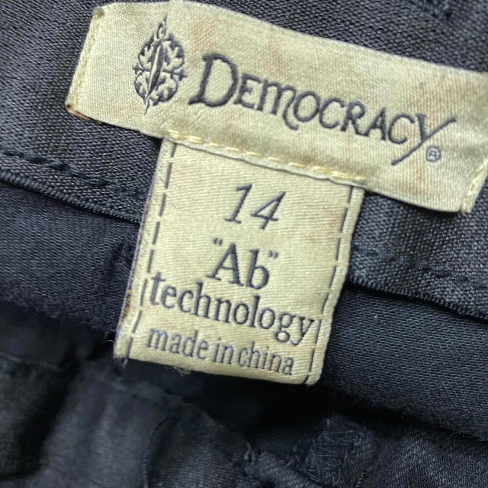 Democracy Ab Solution Skinny Ankle Jeans 14 Stretch Black Mid Rise MissinButton - Picture 12 of 12